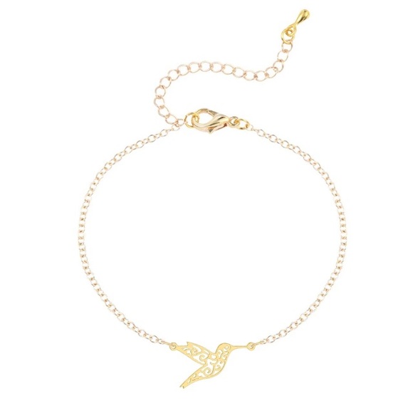 NEW!💙💎CHARMING💛GOLDEN HUMMINGBIRD💛BRACELET💎💙 - Picture 6 of 8